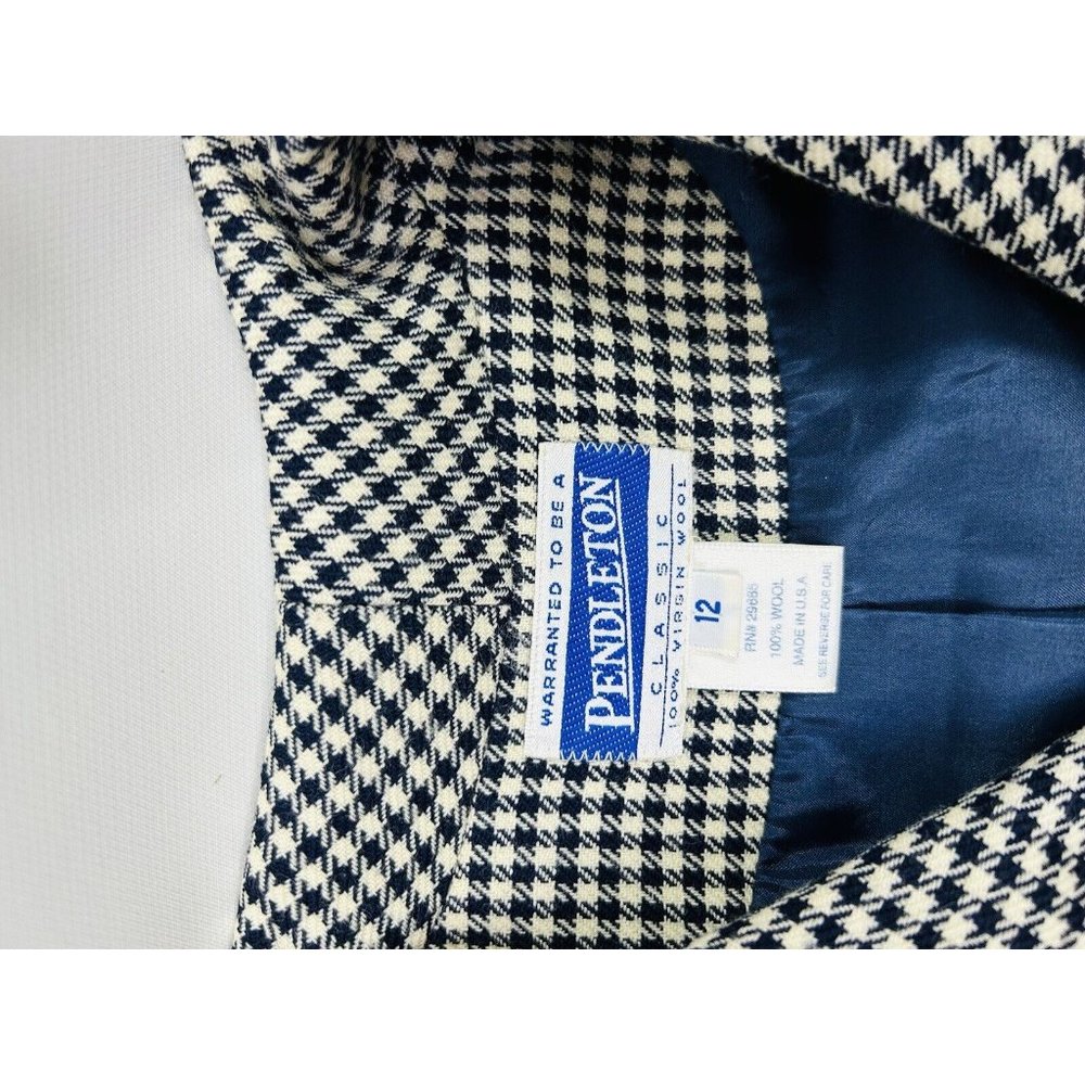 Vintage Pendleton Wool Houndstooth Button Blazer … - image 2